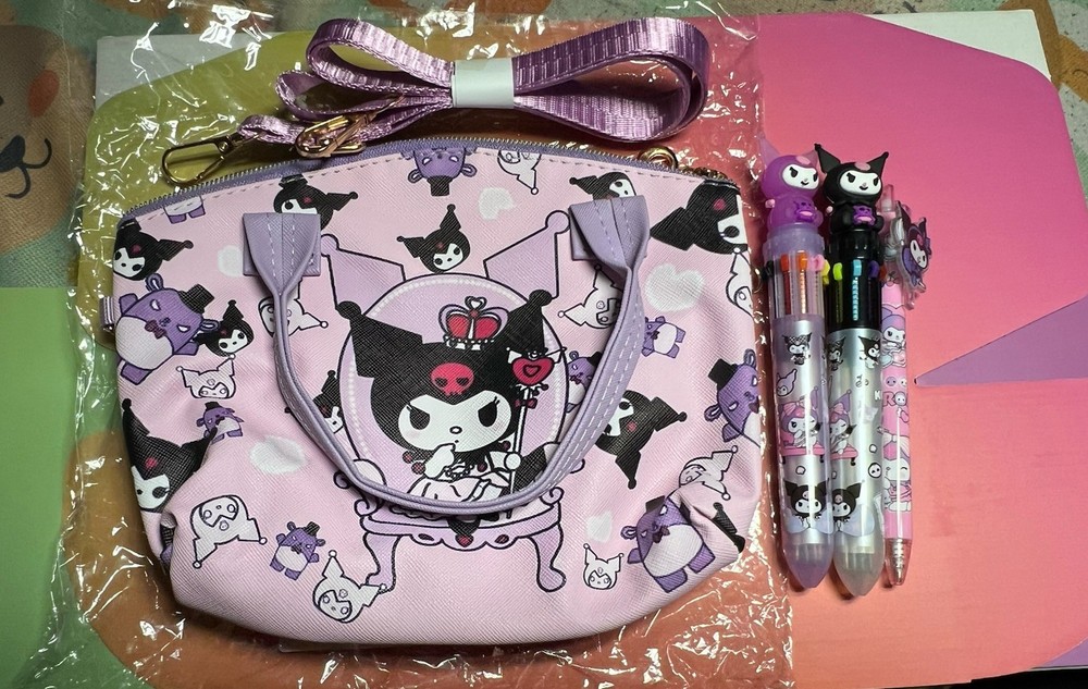 💜 KUROMI Small Crossbody Bag / Handbag Optional Strap NWOT Lavender