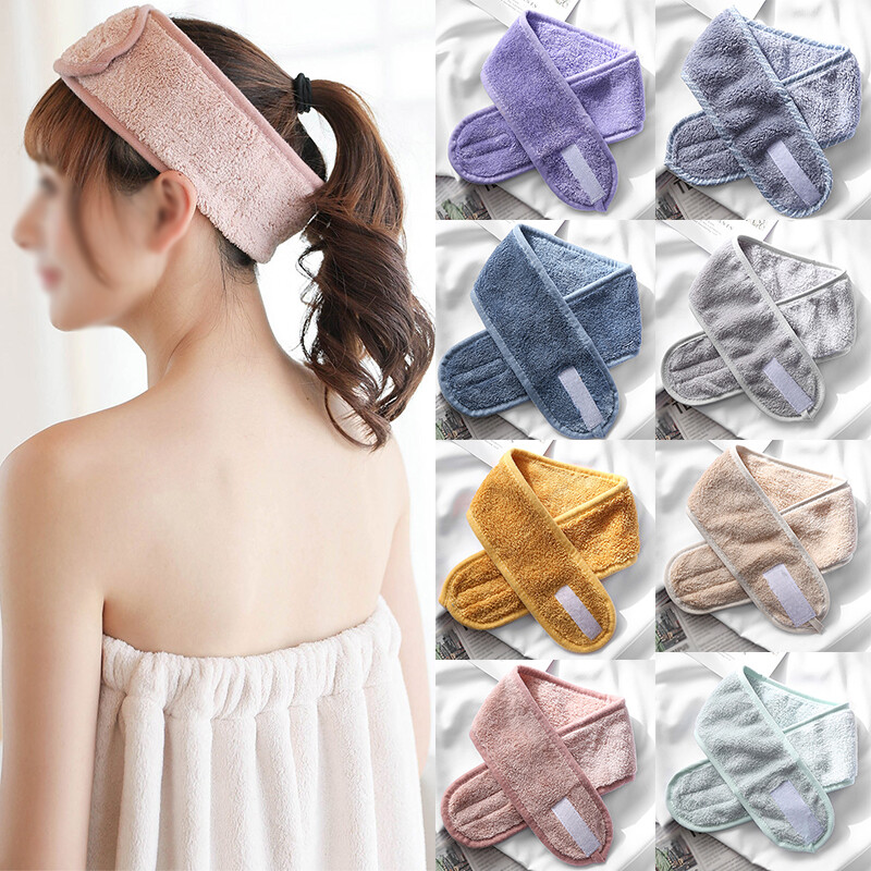Women's Adjustable Spa Headband for Makeup Shower & Hair Care