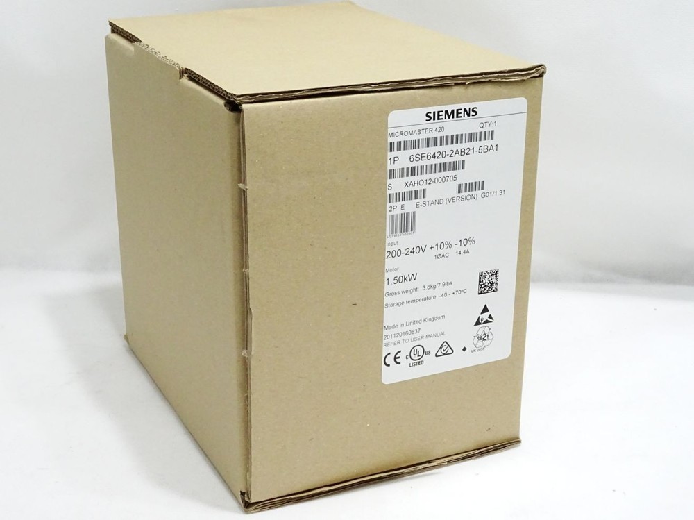 Siemens Micromaster 420 1.5kW 6SE6420-2AB21-5BA1/New Original Packaging
