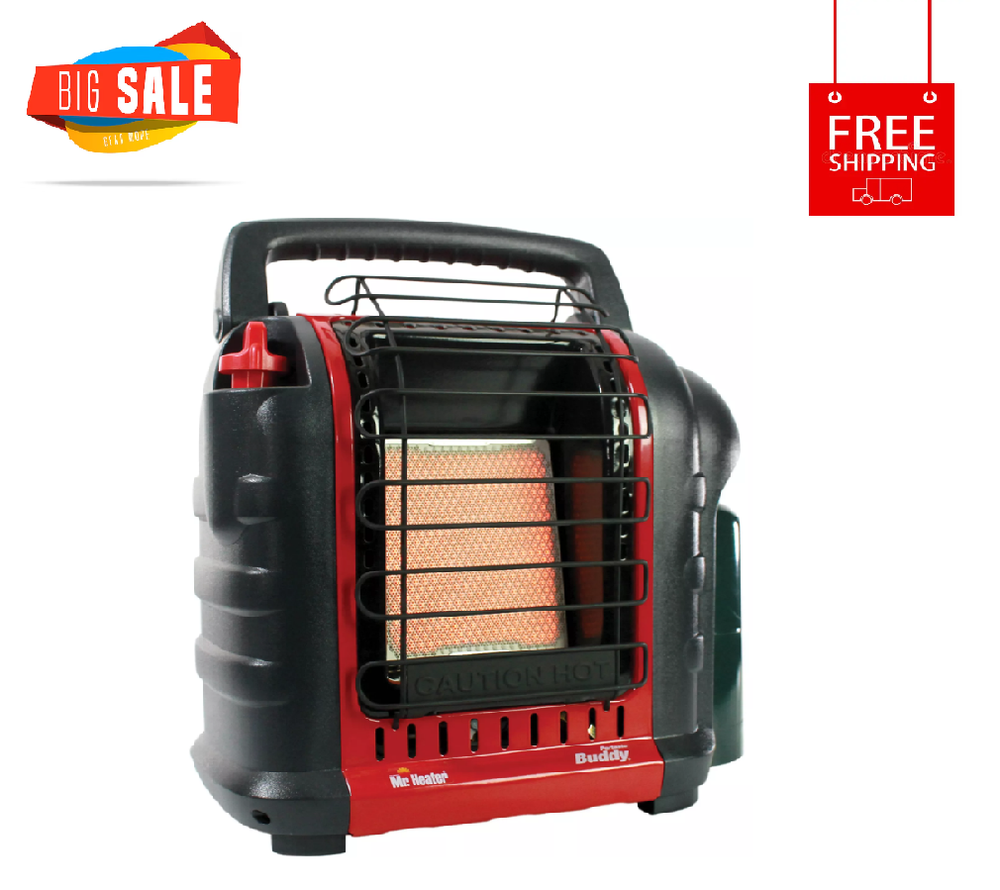 [FASH SALE] Mr. Heater Buddy Heater 4,000-9,000-BTU Indoor-Safe - Red-Black-image