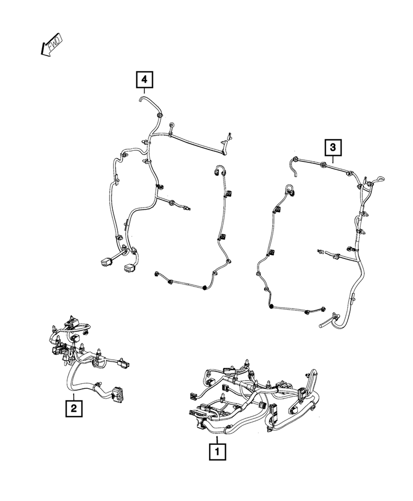 Genuine Mopar Seat Back Wiring 68189195AD