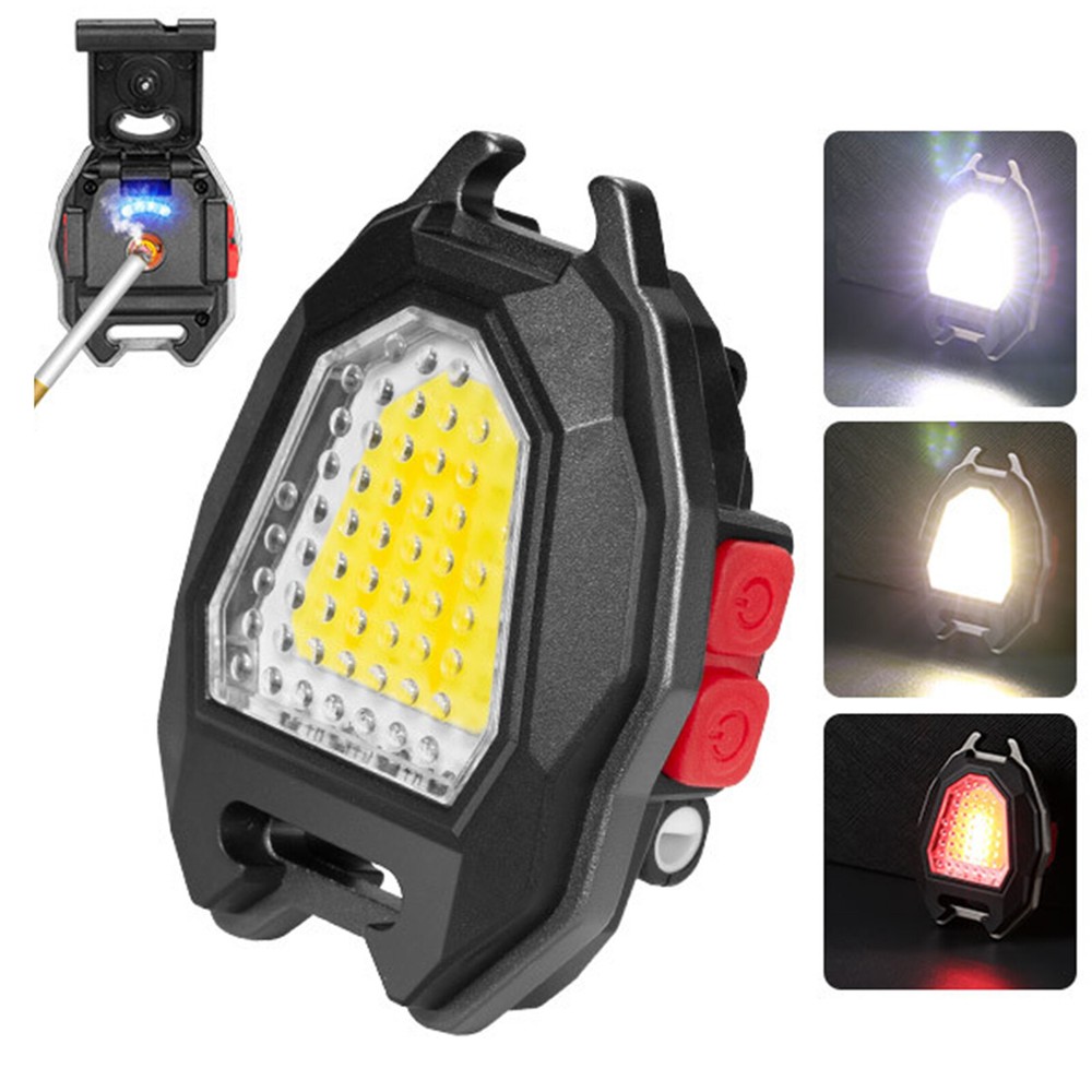 LED  COB Small Flashlight with Lighter Magnet Base Folding Bracket Bottle Opener