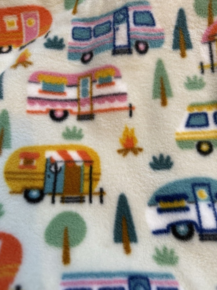 Cozy 66x58 Anti-Pill Fleece Blanket for Camping Trailers & Mountain Adventures  