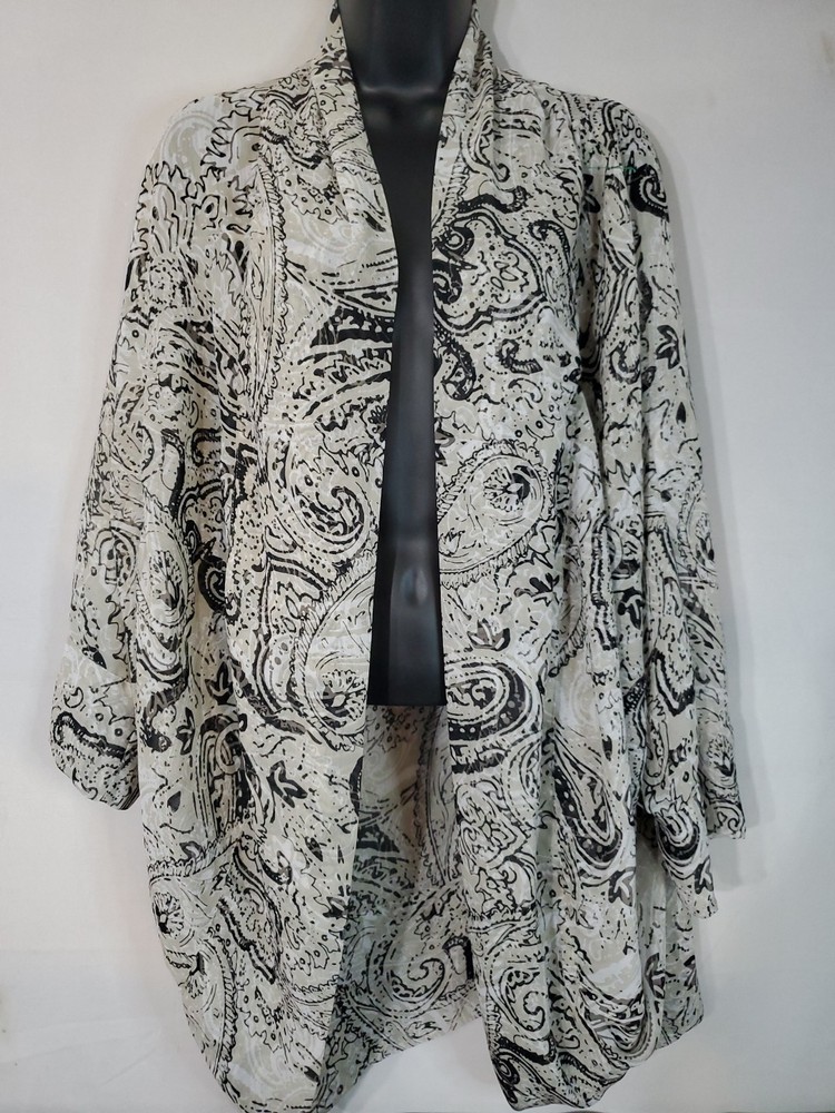 ZAC & RACHEL Cardigan Women's Size XL Sheer Open Front Kimono Lightweight