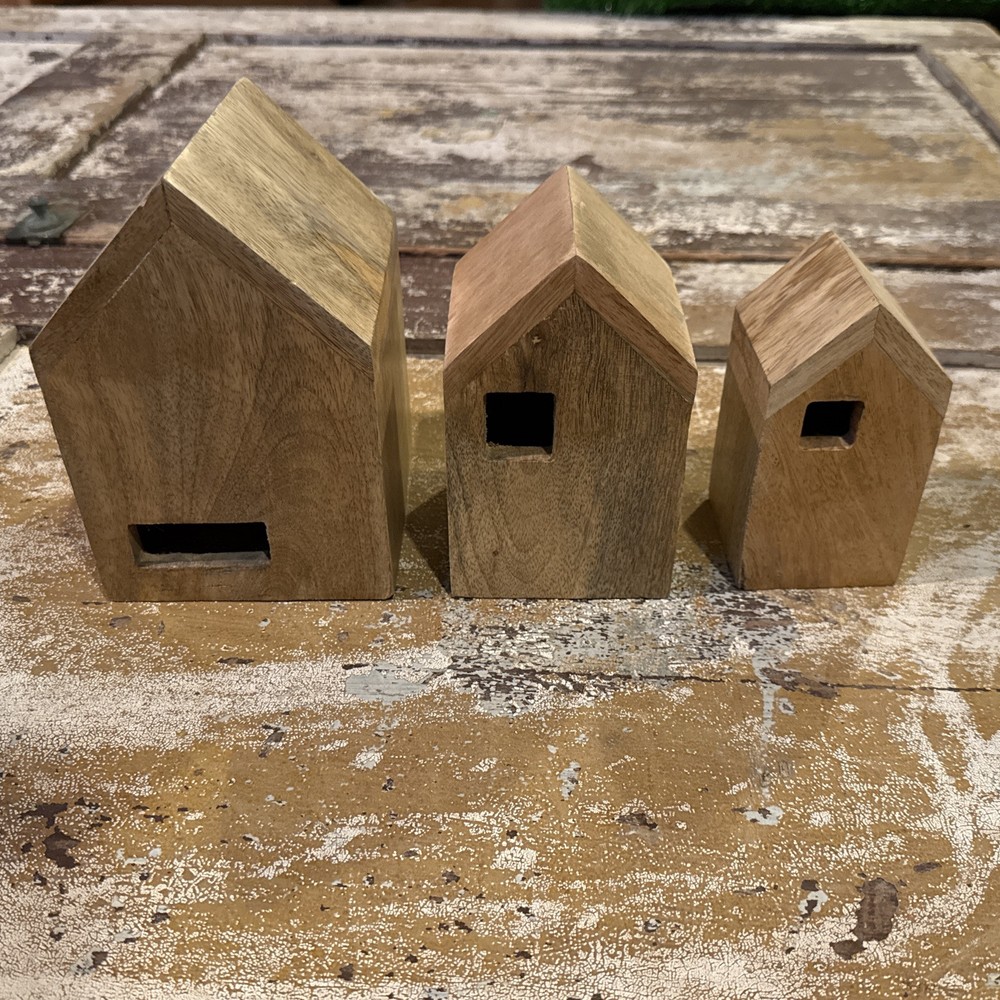 Hearth & Hand Magnolia Natural Wood Nesting Houses Home Decor Accents