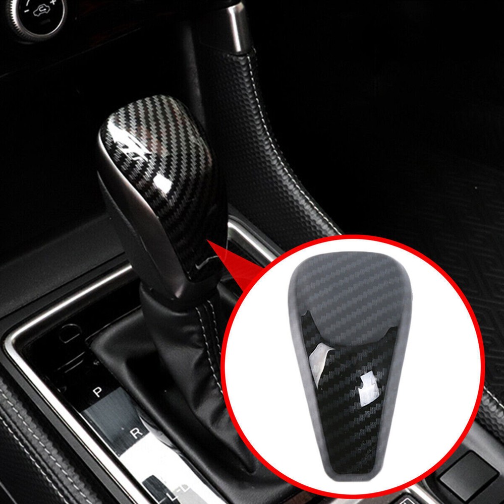 Carbine Fiber Gear Lever Shift Knob Cover Trim For Subaru Crosstrek XV 2018-2024