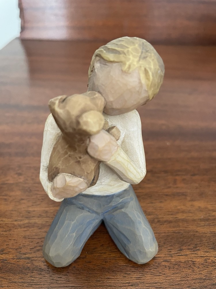 2008 Demdaco Willow Tree Susan Lordi Kindness Boy & Dog Figurine