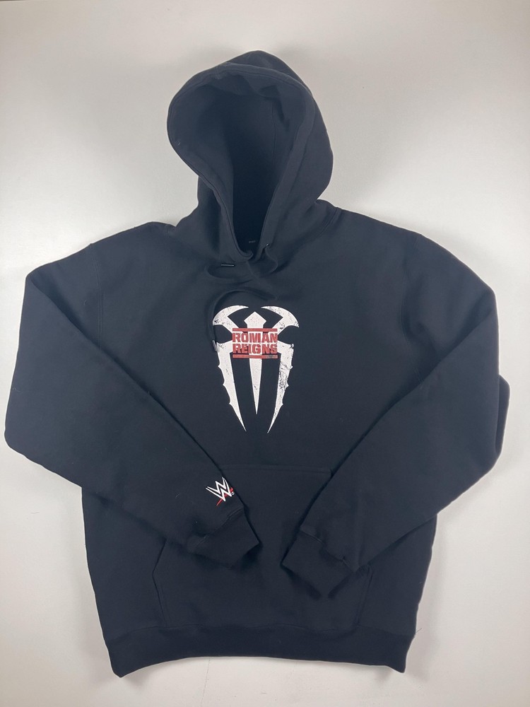 Roman Reigns Hoodie Mens Large Black WWE Shoe Palace Pullover Graphic Wrestling