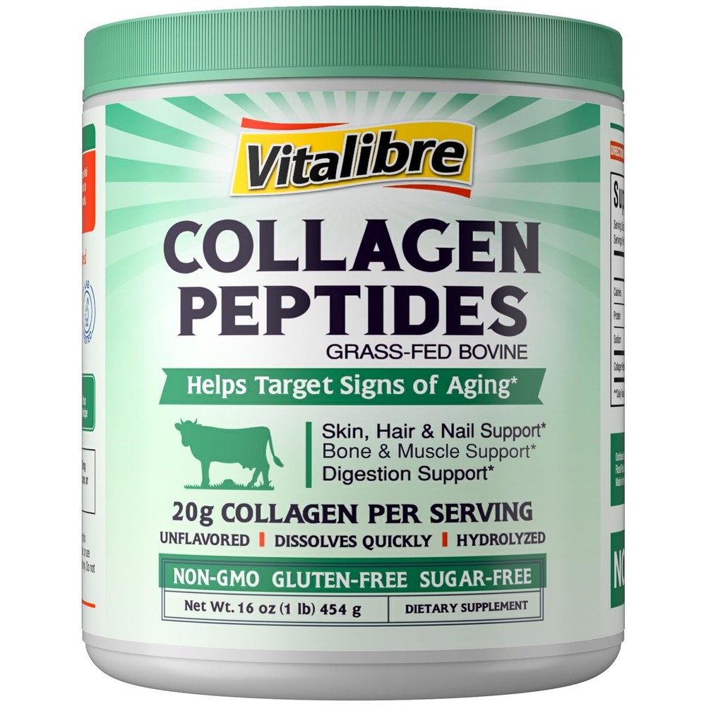 Grass-Fed Hydrolyzed Bovine Collagen Peptides Powder for Women & Men