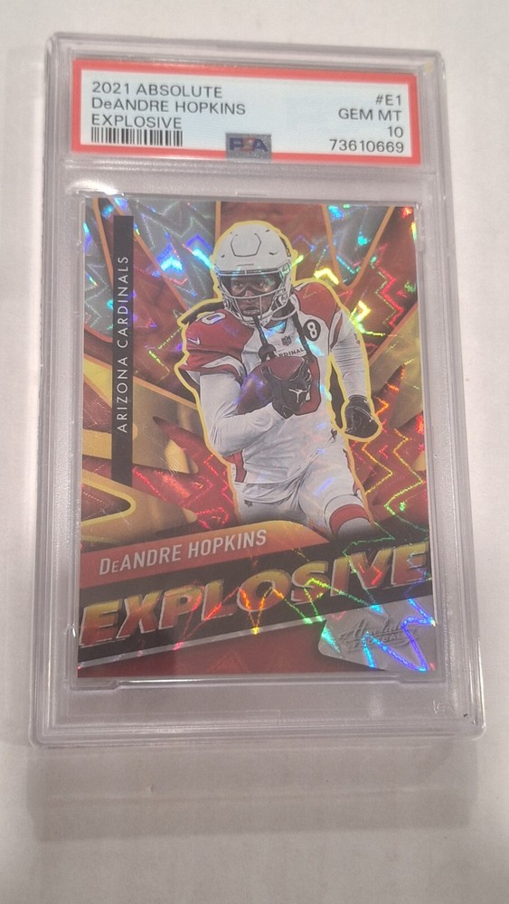 DeAndre Hopkins 2021 Absolute Explosive SSP PSA 10 Gem Mint POP 2 Rare Card
