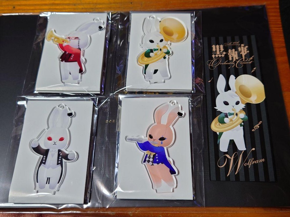 Black Butler Goods Lot of 5 Bitter rabbit Sebastian Joker Wolfram Grelle