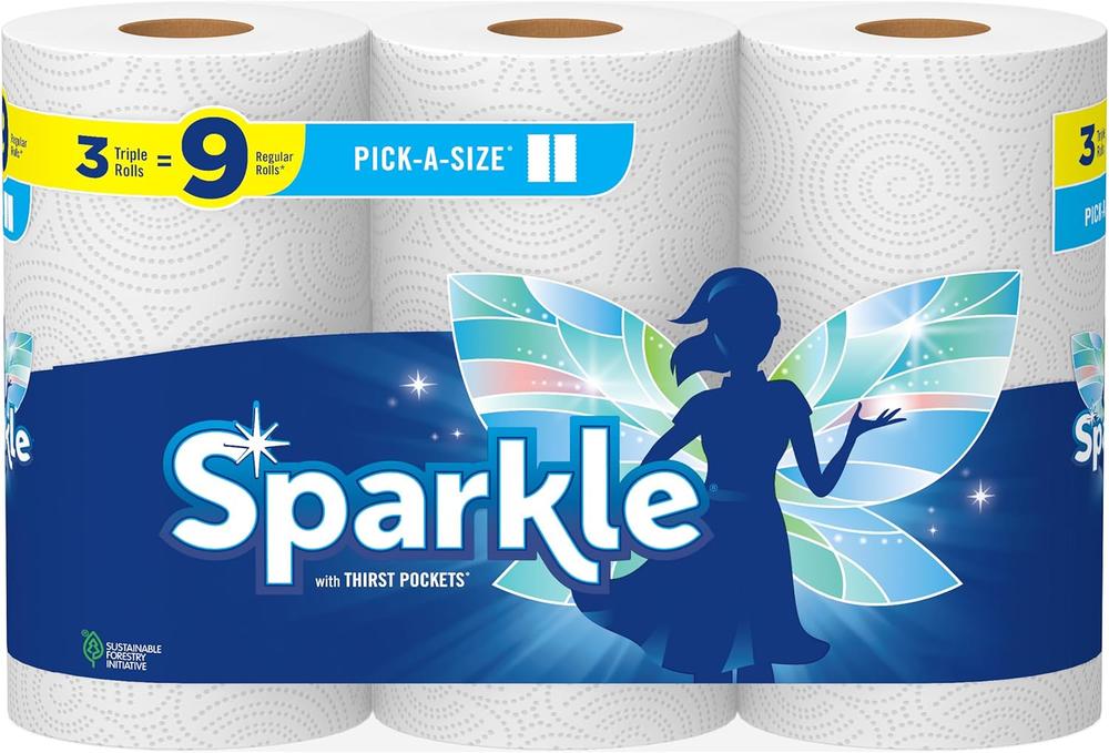 Pick-A-Size Paper Towels 3 Triple Rolls Equal 9 Regular Rolls Everyday Value