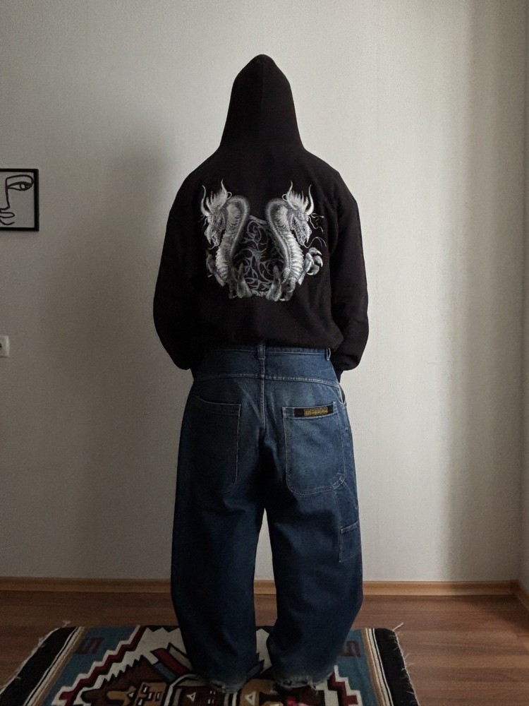 VTG 90s Menace Baggy Utility Cargo Pants Wide Skate Rave JNCO 36x30 USA Y2K Jor