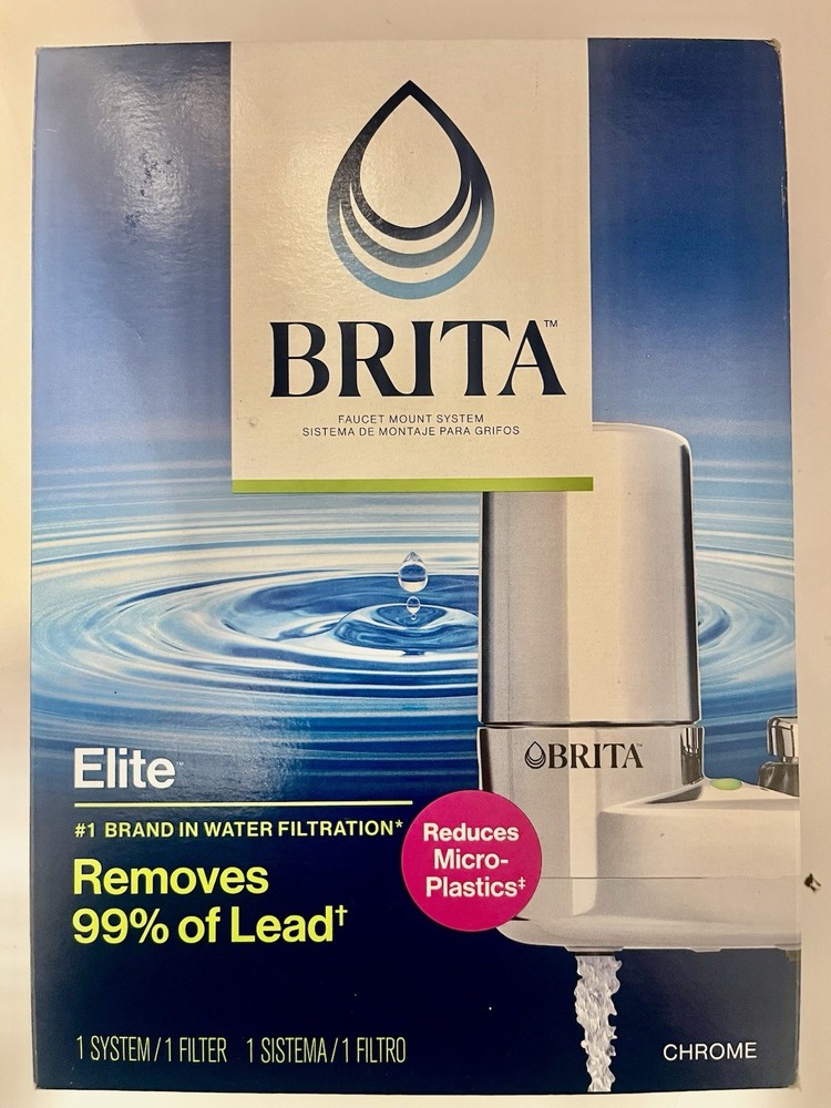 Brita Faucet Mount Water Filter System, Chrome.