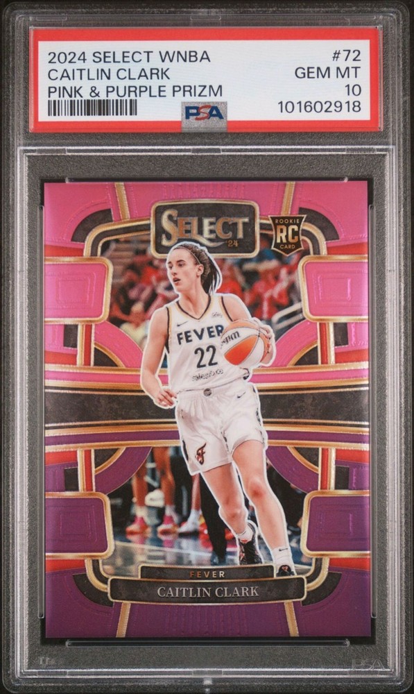 Caitlin Clark 2024 Panini WNBA Select Pink Purple Prizm /99 Rookie Card #72 POP1