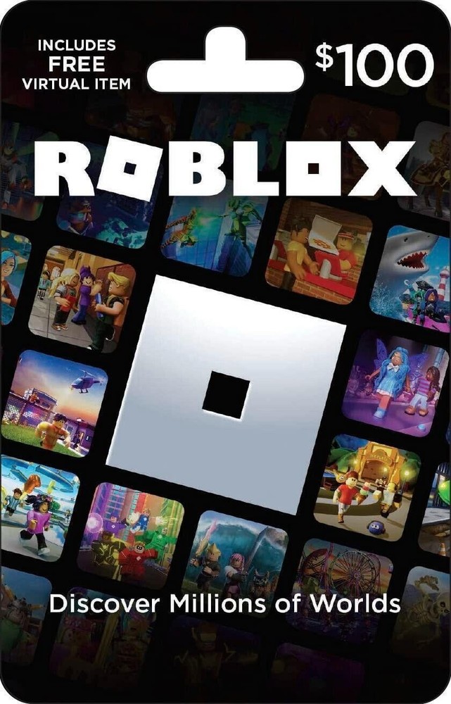 Roblox $100 Gift Card with Free Virtual Item Code