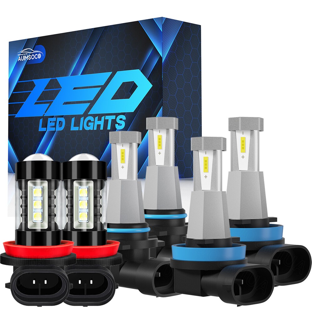 For 2015-2008 Honda Accord Coupe - 6x LED Headlight Hi-Low Beam Fog Lights Bulbs