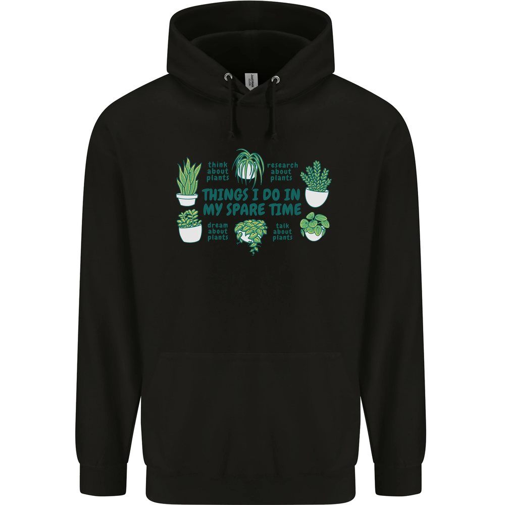 Plants Things I Do in My Spare Time Mens 80% Cotton Hoodie