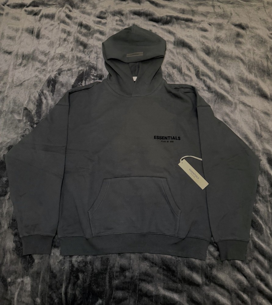 Authentic Essential Fear or God Black Hoodie Medium Brand New with Tag