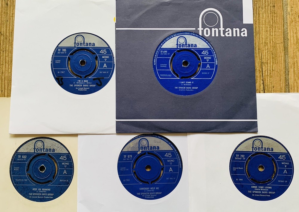 SMALL COLLECTION OF 5 X GREAT UK 1960's ORIG 45'S FROM THE SPENCER DAVIS GROUP