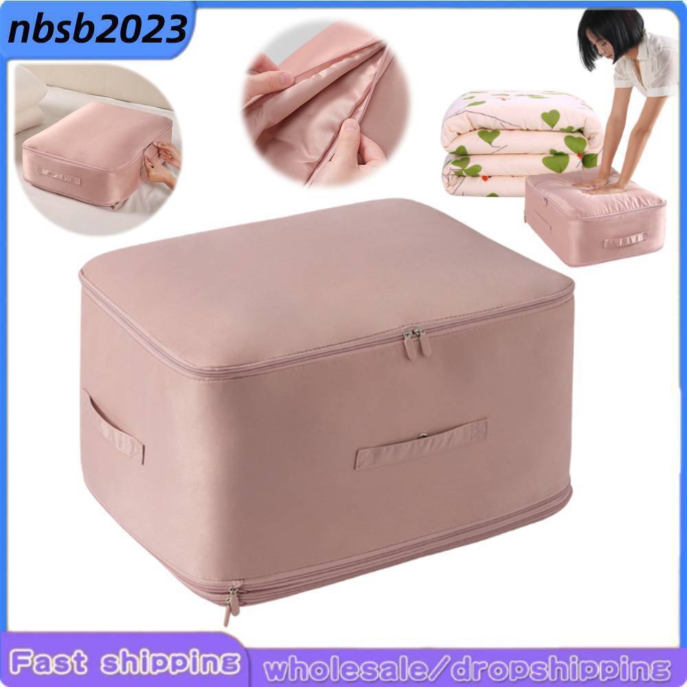 1pc Ultra Space Saving Self Compression Organizer with Zipper Moving Bag Storage