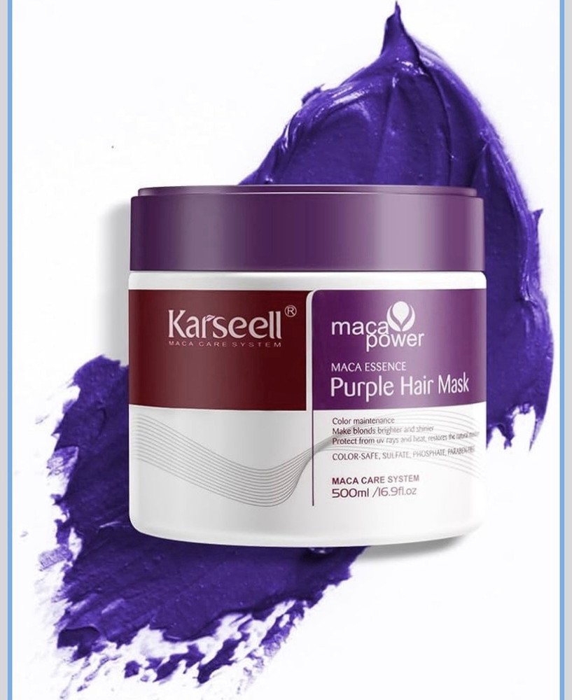 Karseell Purple Hair Mask Professional Neutralizes Brass & Yellow Tones. 16.9 Oz