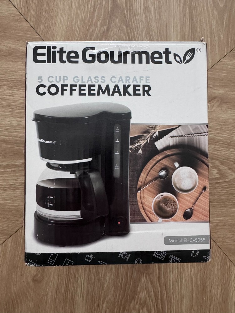 Elite Gourmet Automatic 5-Cup Brew & Drip Coffee Maker with Pause N Serve Reusab