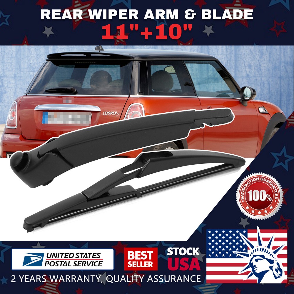 1 Set Waterproof/Durable 11''+10'' Rear Windshield Wiper Blade All Season Set