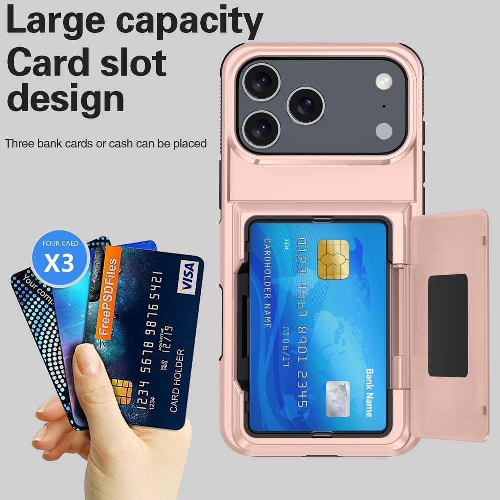 Wallet Case For iPhone 17 Pro Max 16 15 14 13 12 11 Shockproof Kickstand Cover