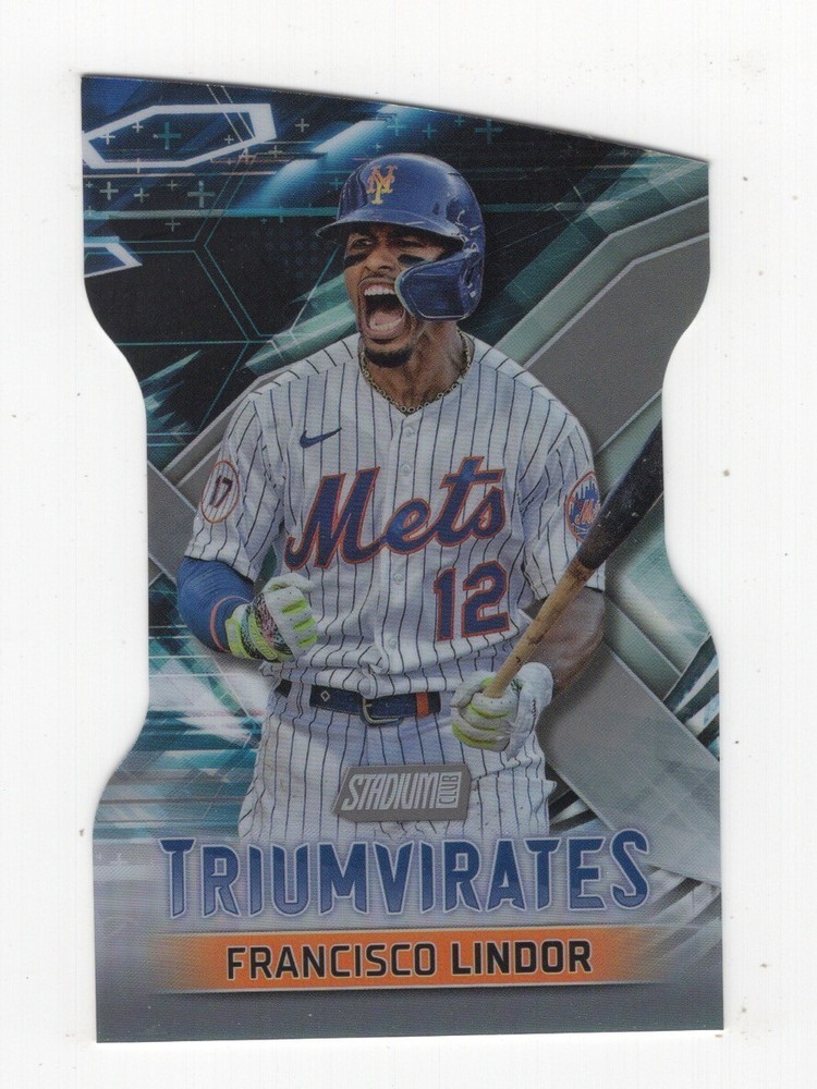 2023 Topps Stadium Club - Triumvirates Francisco Lindor #T-12 Black /99