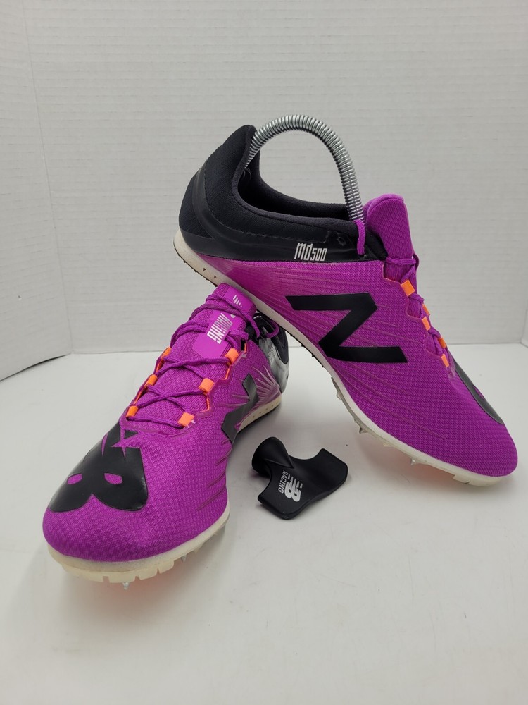New Balance Womens 500 V6 Track Spiked Purple Running Shoes Size 10.5