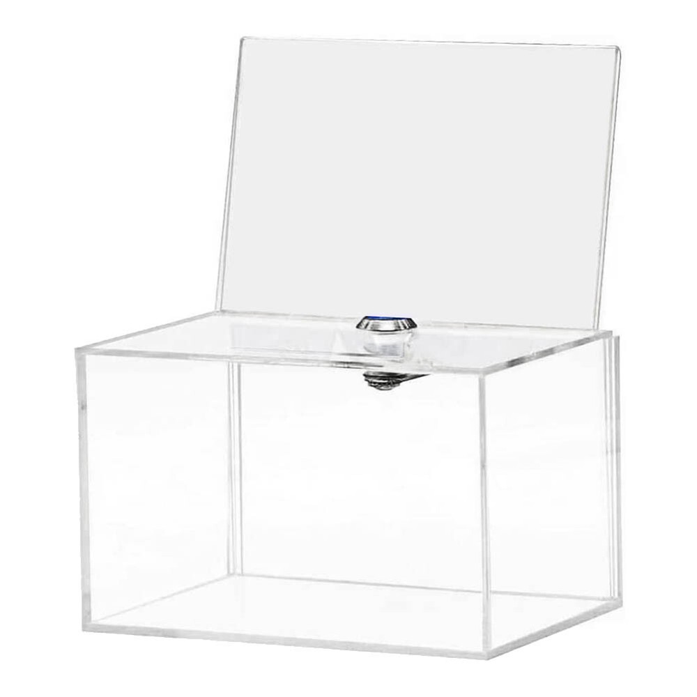 Acrylic Donation Box - Box for Voting, Charity, Polls, Surveys, Sweepstakes8439