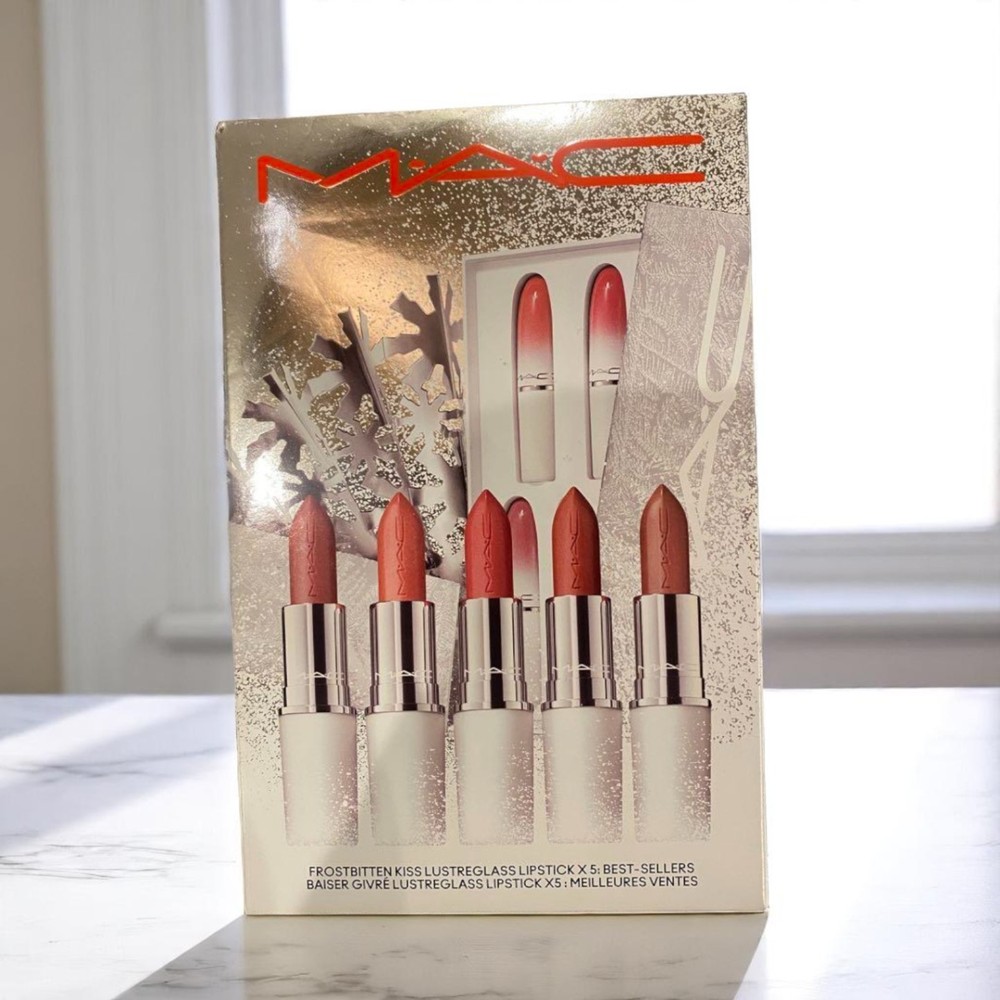 MAC Frostbitten Kiss Lipstick Set - 5 Sealed Holiday Shades