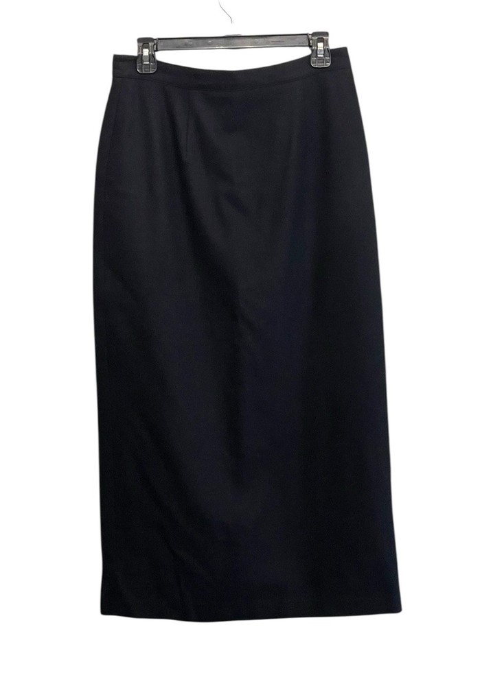Sag Harbor Maxi Skirt Med 100% Wool Black Career Modest Quiet Luxury
