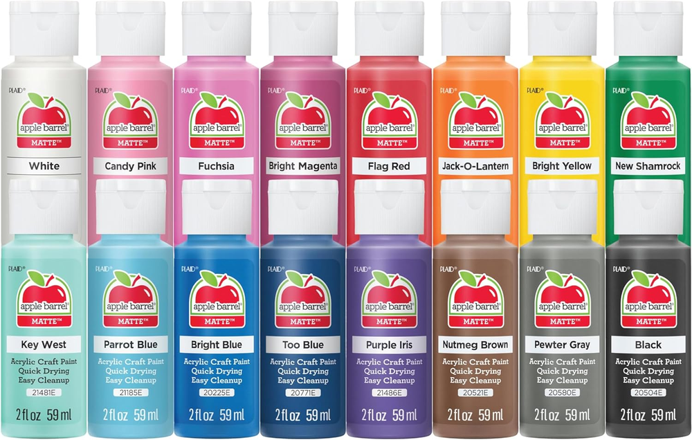 , Vibrant Spectrum Collection Acrylic Craft Paint, PROMOABIII, 2 Fl Oz Each, 16