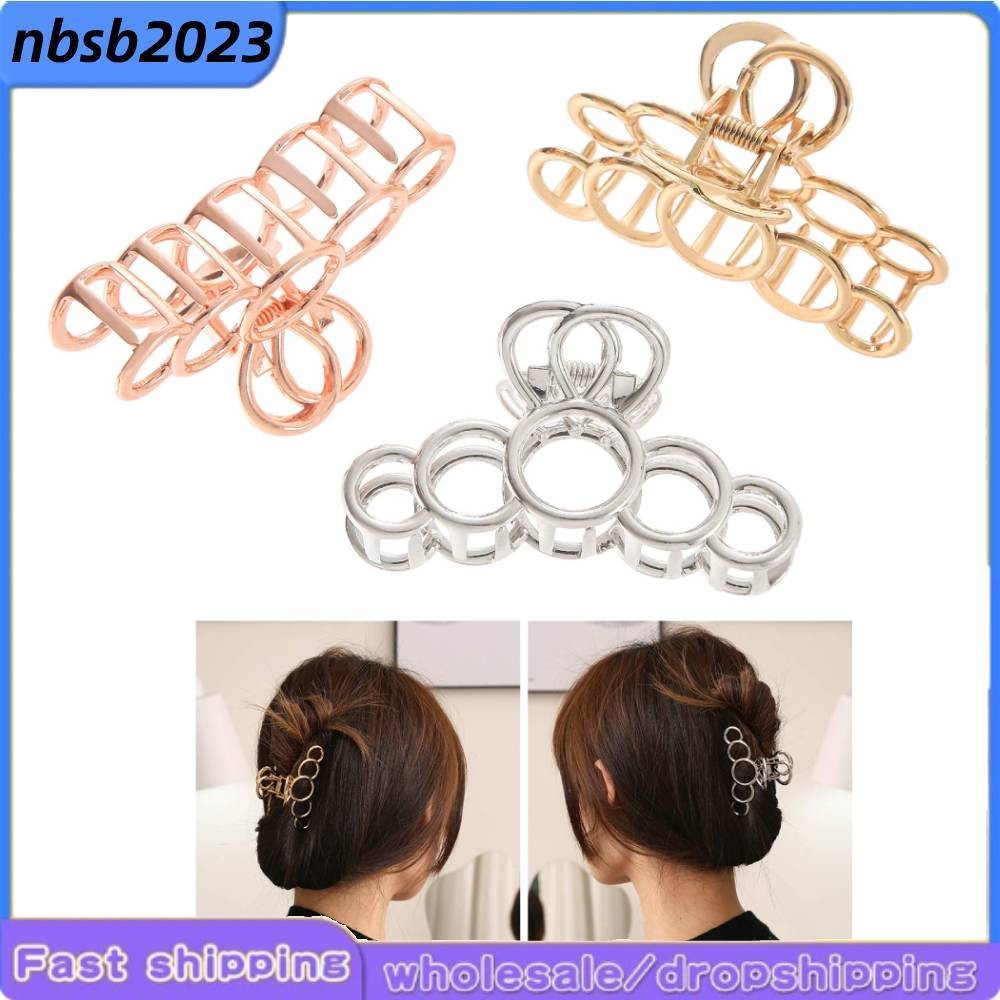 3Pack Women's Small Metal Hair Claw Clips 3.2 Inch Non-Slip Cute Gift