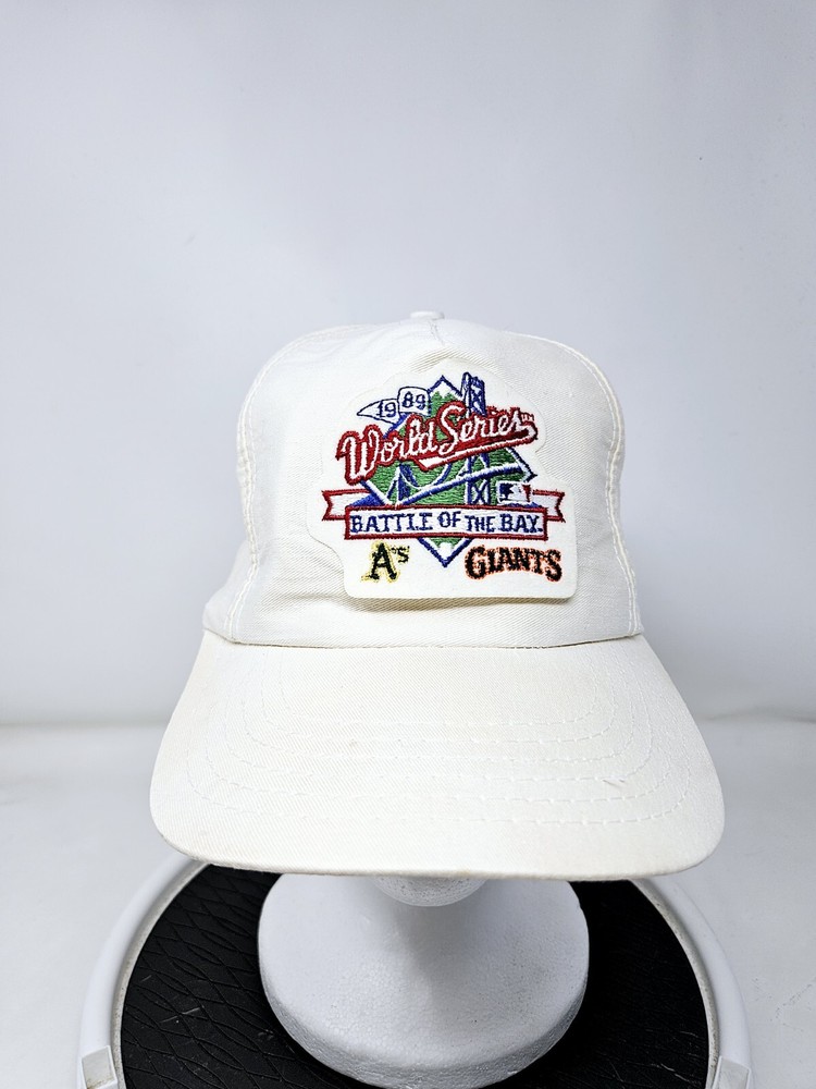 Vtg 1989 World Series Hat Battle of the Bay Oakland A's San Francisco Giants Hat