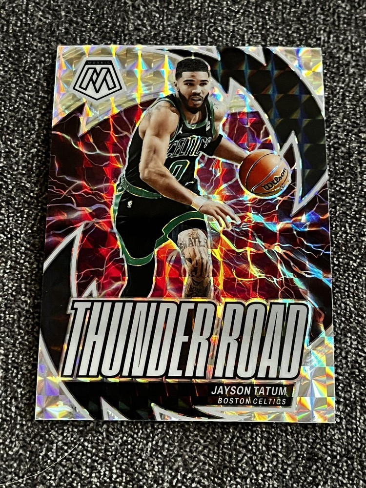 MINT 2023-2024 Mosaic Jayson Tatum Prizm Thunder Road NBA Champions Celtics