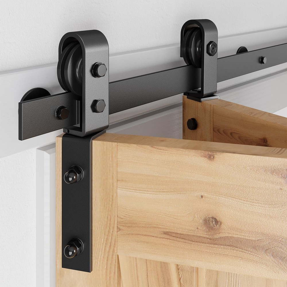 3ft/36 Bi-Folding Sliding Barn Door Hardware Kit - Bifold Heavy Duty Sturdy S...