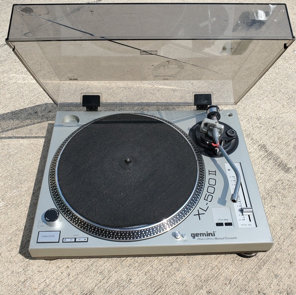 Vintage Gemini XL-500 II DJ Direct Drive Manual Turntable Fully Functional