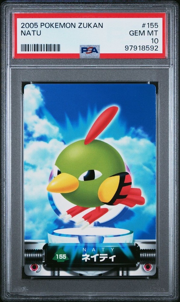 PSA 10 GEM MINT Natu #155 Carddass Zukan Advanced Bandai Pokémon 2005 POP 1 Rare