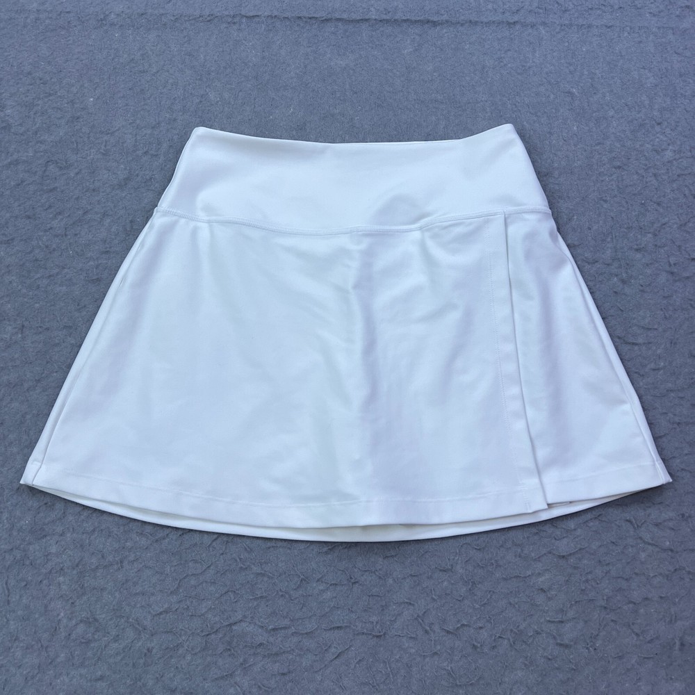 YPB Women's Medium White SculptLUX Lined Wrap Skort High Rise 3 Inch