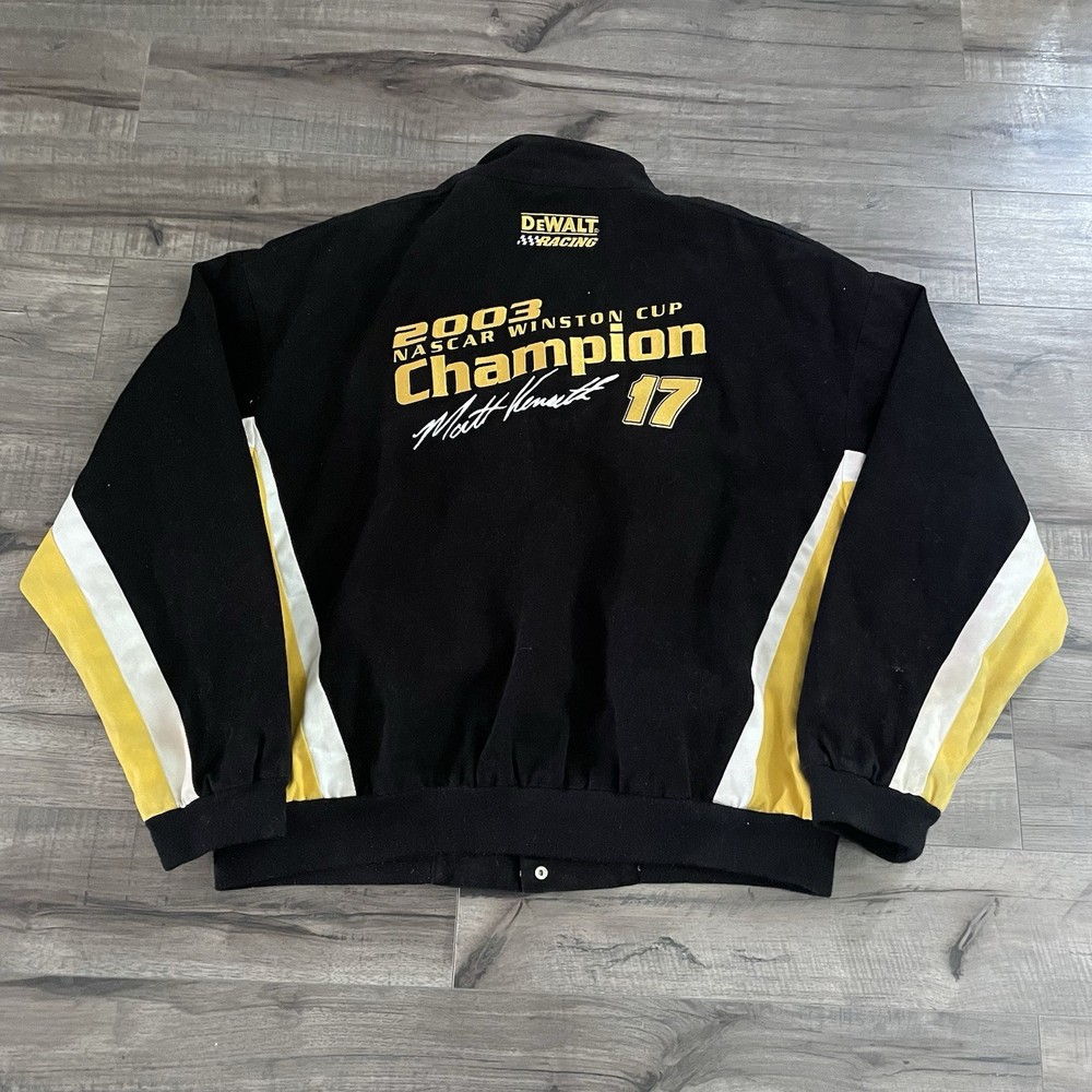 Vintage 2003 Dewalt Matt Kenseth NASCAR Winston Cup Champion Jacket XL