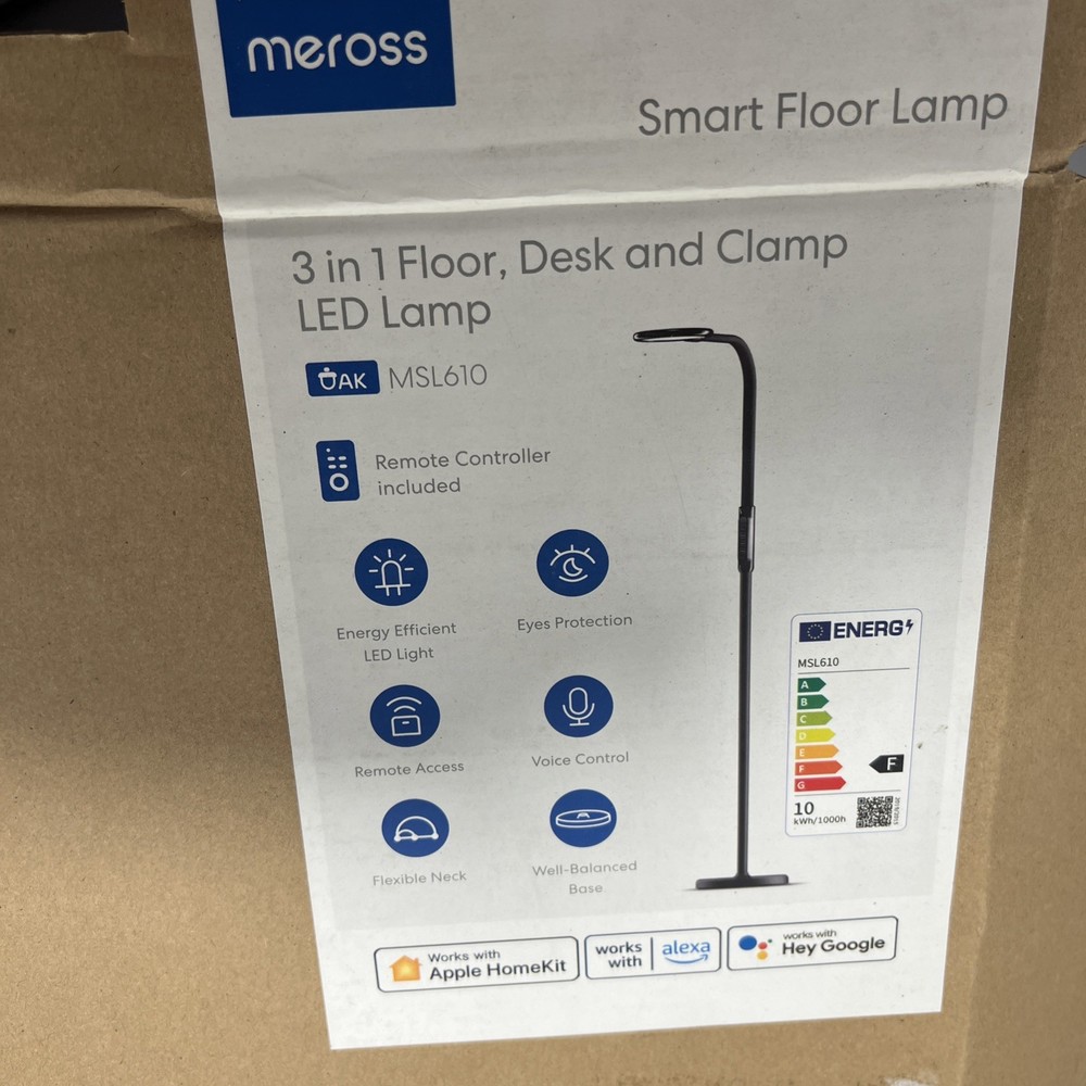 Meross WiFi smart floor lamp with dimming and voice control
