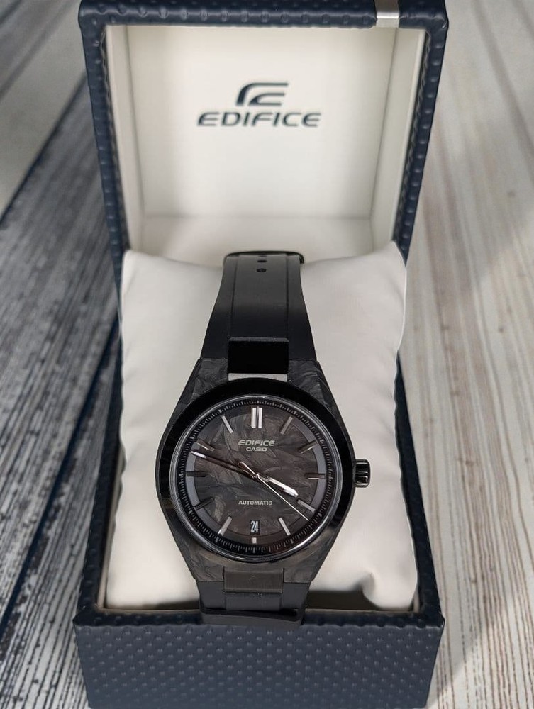 CASIO EDIFICE EFK-100XPB-1AJF Automatic Forged Carbon Black Box Papers japan
