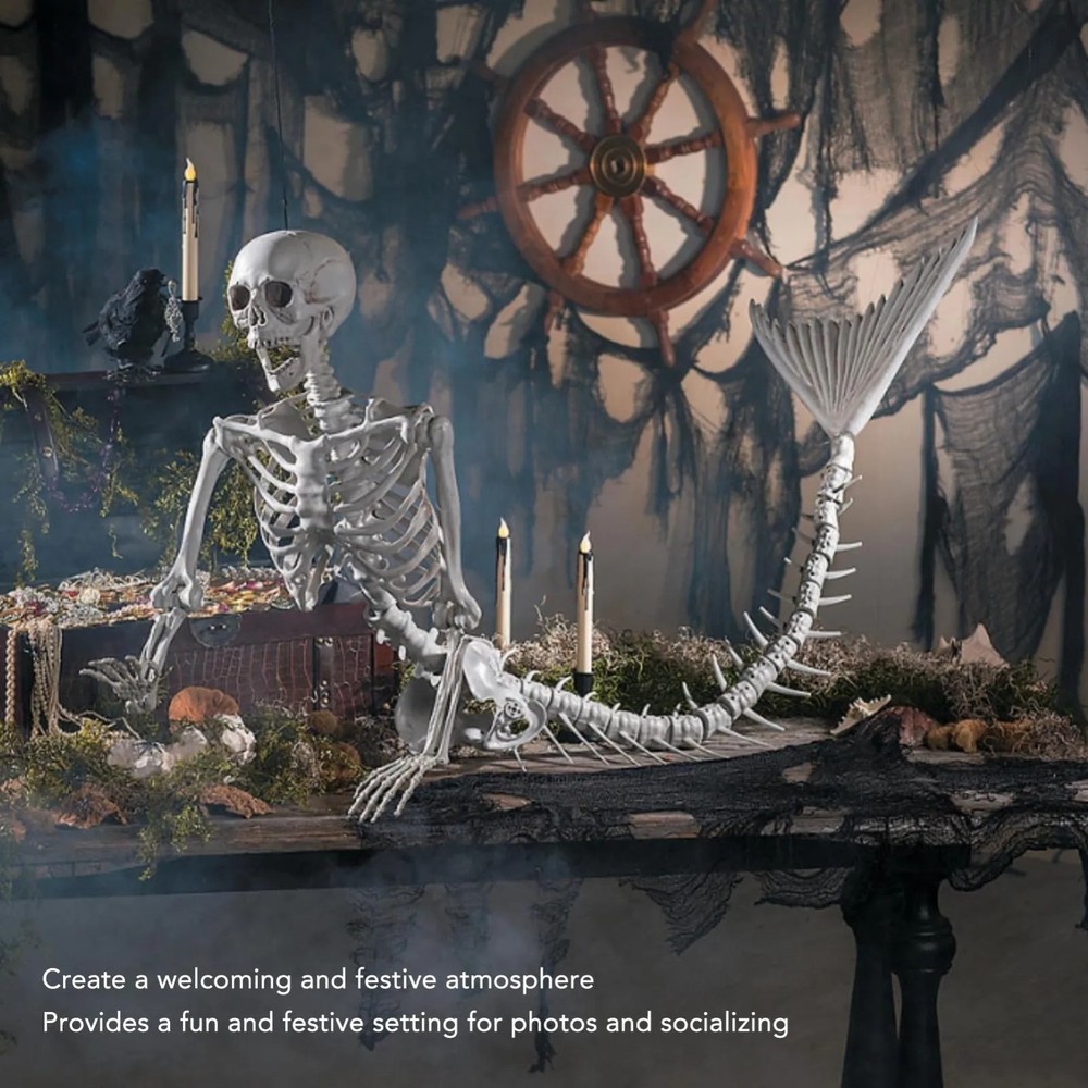6FT Halloween Skeleton Life Size Posable Realistic Full Body Bone Skeleton Prop
