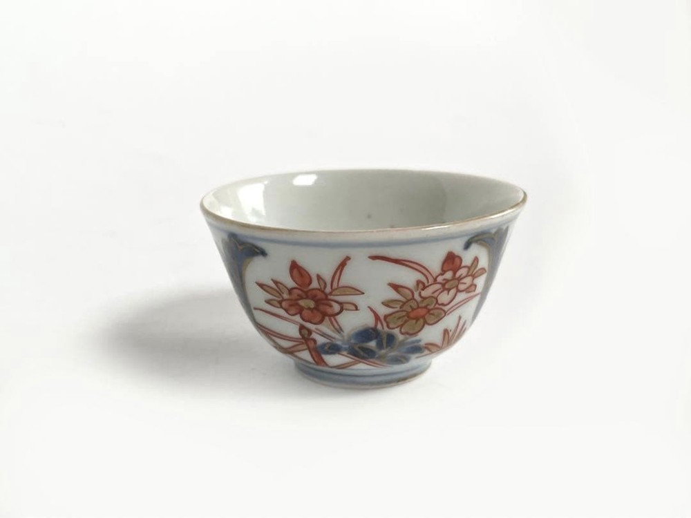 Antique Vintage Export Imari Export Hand Gold Brocade Sake Utensil Inoguchi