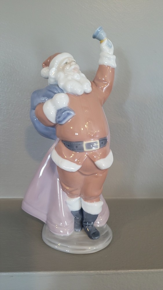 Lladro 6500 Jolly Santa Ringing Bell Figurine No Chips No Box
