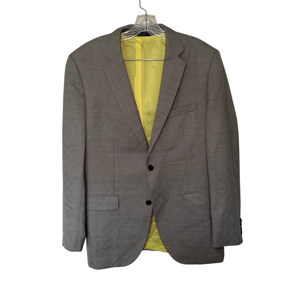 Hugo Boss Gray Mens 42R Tailored Blazer for Formal Professional Wear