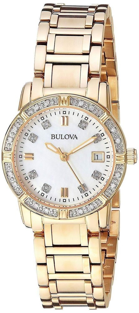 Bulova Diamonds 98R135 Women's White Mother of Pearl Watch